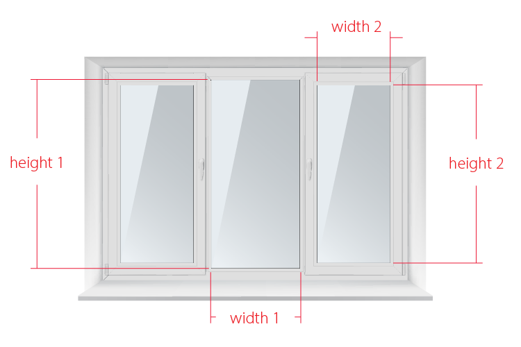 Image showing how to measure windows for residential window tint.