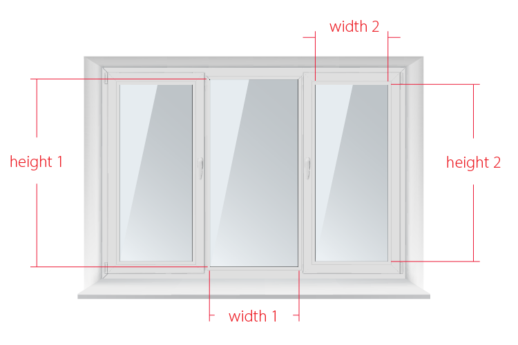 Image showing how to measure windows for residential window tint.